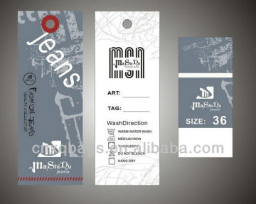 Paper Hang Tags for Clothing garment hang tags