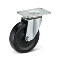 Castor Black Cleaning Cart Black Rubber Caster Wheel