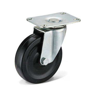 Castor Black Cleaning Cart Wheel ล้อยางสีดำ