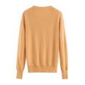 Cárdigan de suéter de punto de color naranja claro