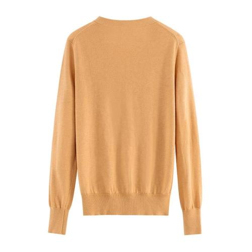 Cardigan de suéter de malha laranja claro