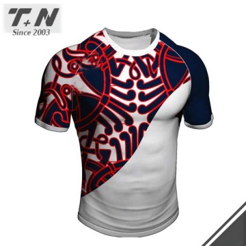 Sublimation south africa rugby jersey 280 gsm polyester fabric