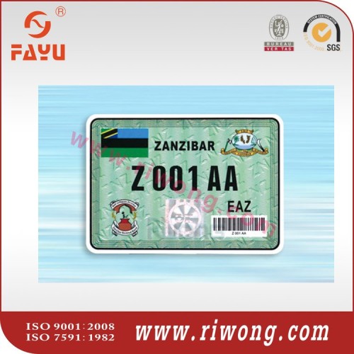Number Plate Stickers