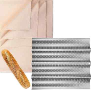 Nonstick Perforated Pan for French Bread Loaf Baking Kit
