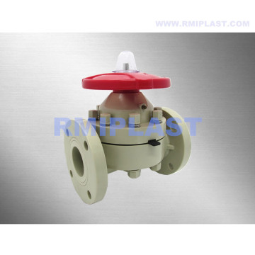 FRPP Diaphragm Valve Flanged Din Pn10