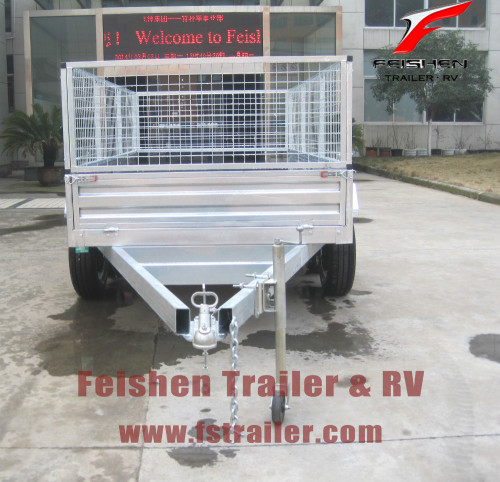 Hot dipped galvanized tandem cage trailer