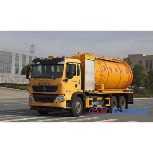 HOWO 6x4 sewage suction driving force suction truck