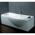 Black Stand Alone Tub Simple Rectangle Massage Bathtub