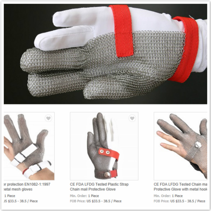 Ring Mesh Gloves Three Finger