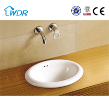 Sanitary bathroom top mount ceramic sinks
