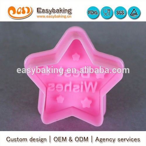 Customized 3D cookie stamp wishes plastic cookie cutters