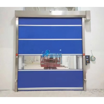 Industrial stainless steel roller shutter high speed door