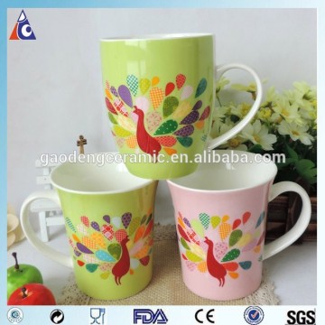 Ceramic phoenix logo printing white mug cup