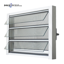 Modern Villa Aluminium Shutter Louver Windows with Sliding and Folding Screens