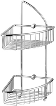 Double brass basket bathroom wire basket 605-3