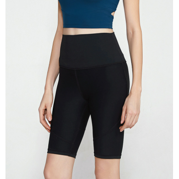 Short de yoga pour femme en spandex au genou