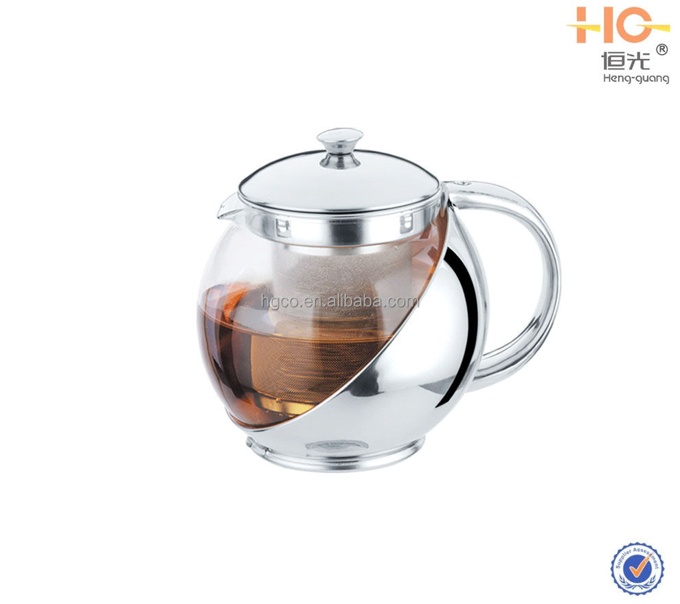 600ml good design glass teapot with filter