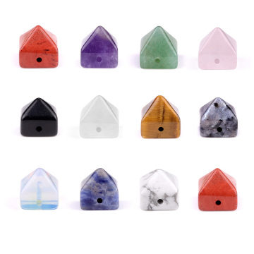 10x10mm Gemstone Pyramid Stone Bead for Making Jewelry Natural Stone Pyramid Loose Beads for Diy Bracelet Necklace Jewelry
