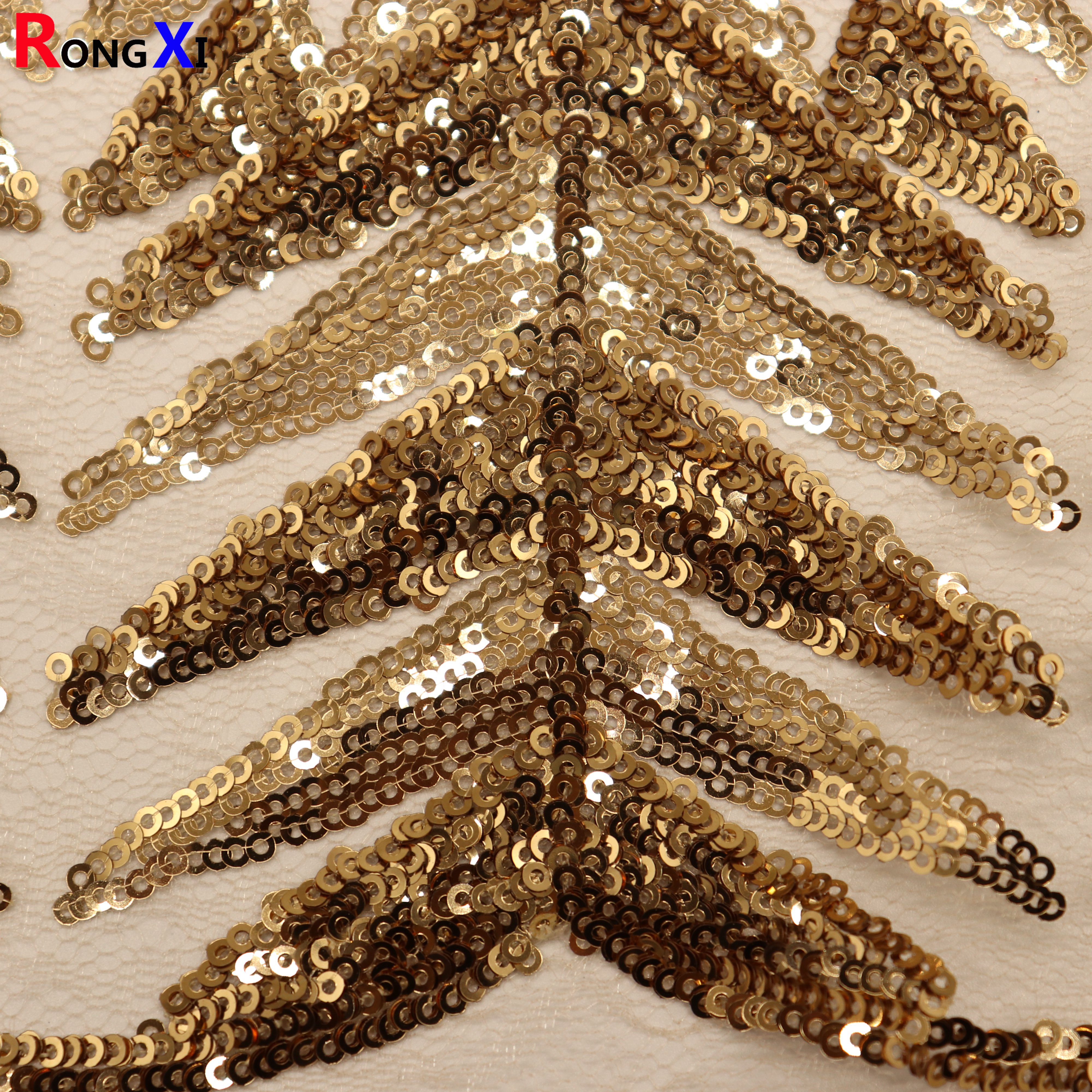 RXF1868 New Design Sequin Stretch Fabric With High Quality