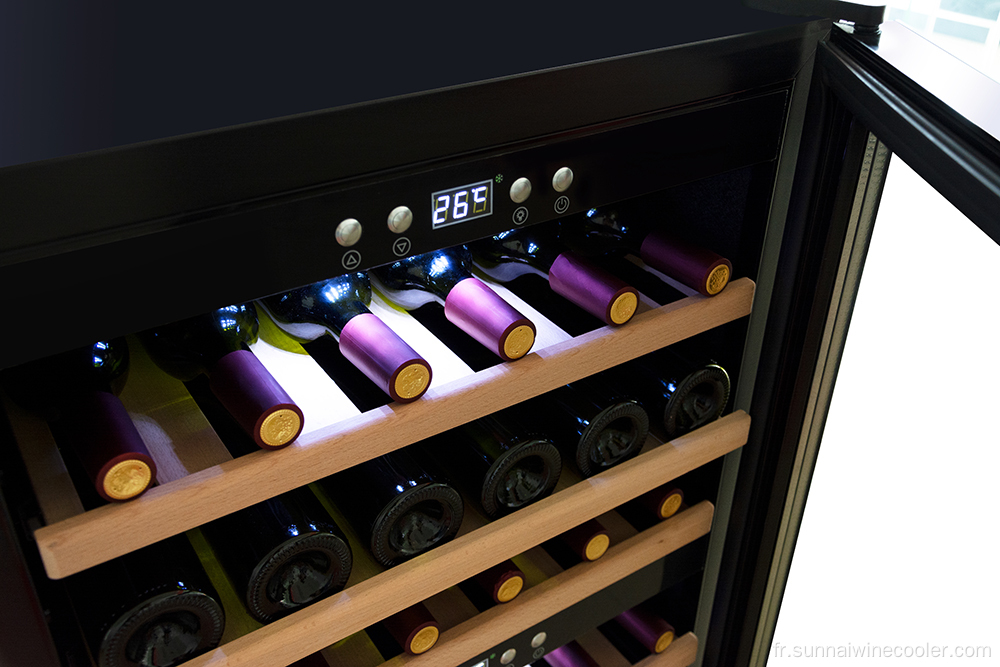 66 bouteilles Fridge de vin en acier en acier inoxydable