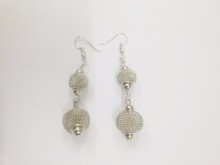 Earring, Metal Mesh Ball Bead Linked Fashion Earring, Earring Jewelry Wholesale PT2145
