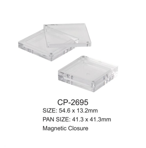 Tavolozza di ombretti a chiusura magnetica mono quadrata pressata