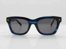 Hugo Boss Brand Name Sun Glasses Black With Blue Frame And Grey Lens
