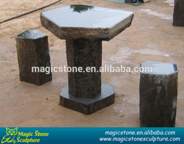 Indoor round stone table