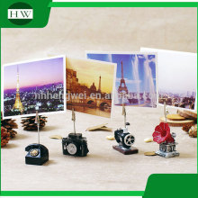cheap resin cartoon antique sewing machine camera telephone phonograph photo name business card holder