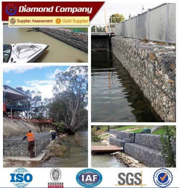 Australia ecological river gabion mesh cages/gabion fence walls