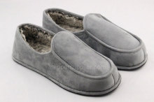 Mens tipped fur enclosed back slipper