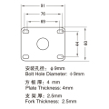 Mesin Caster Plate Swivel PA