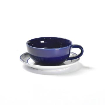 Großhandel Vintage Cappuccino Keramikkaffeetasse und Untertasse