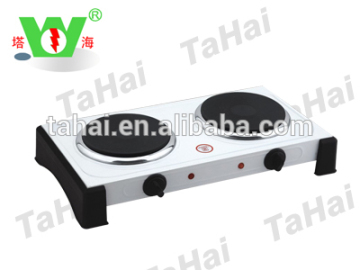Double electric rang hotplate black