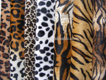 Polyester Animal skin print velboa textile fabric