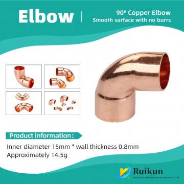 90° Equal Copper Elbows for Refrigeration