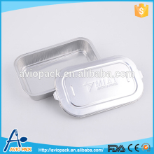 Large capacity rectangular non toxic aluminum food container for airplane