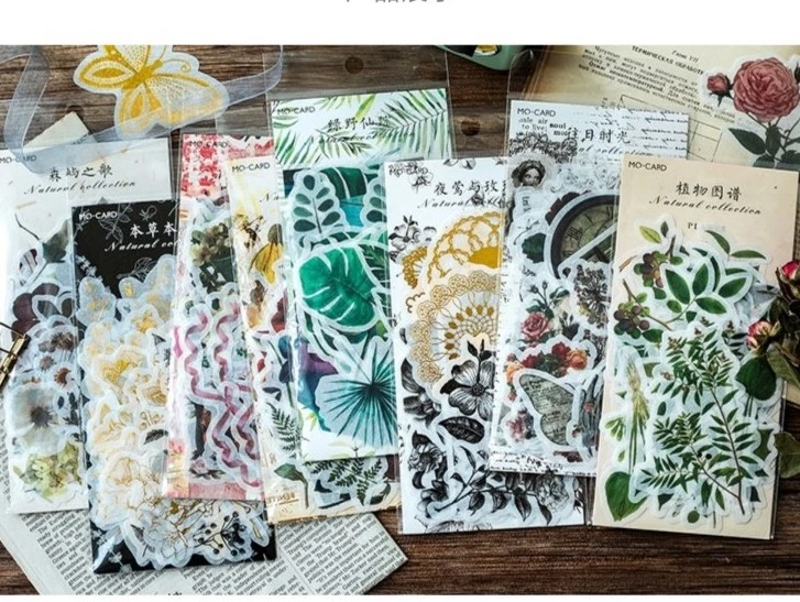Hot Stamp Printing Japanese Paper Sticker for DIY Decoration