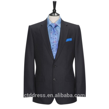 2015 new style high quality pinstriped custom made men suit