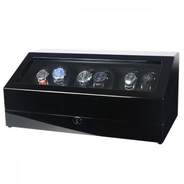 Triple Watch Winder Black High Gloss Finish