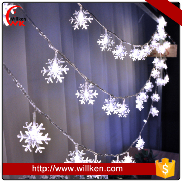 Festoon christmas snowflake white haning outdoor lights