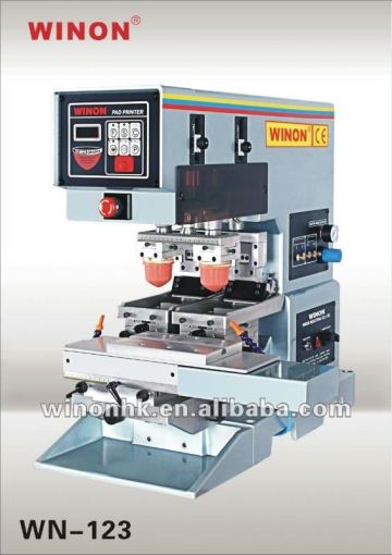 WN-123 WINON Double Colour Inkwell Pad Printing Machine with Shuttle Worktable