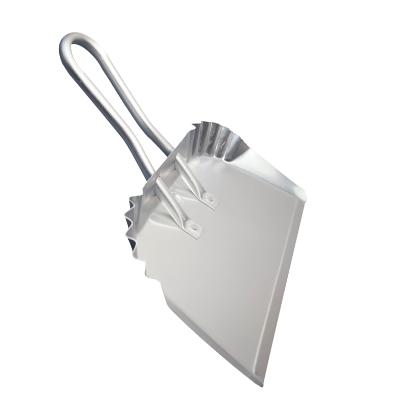 Industrial Aluminum Metal Dustpan with rolled handle