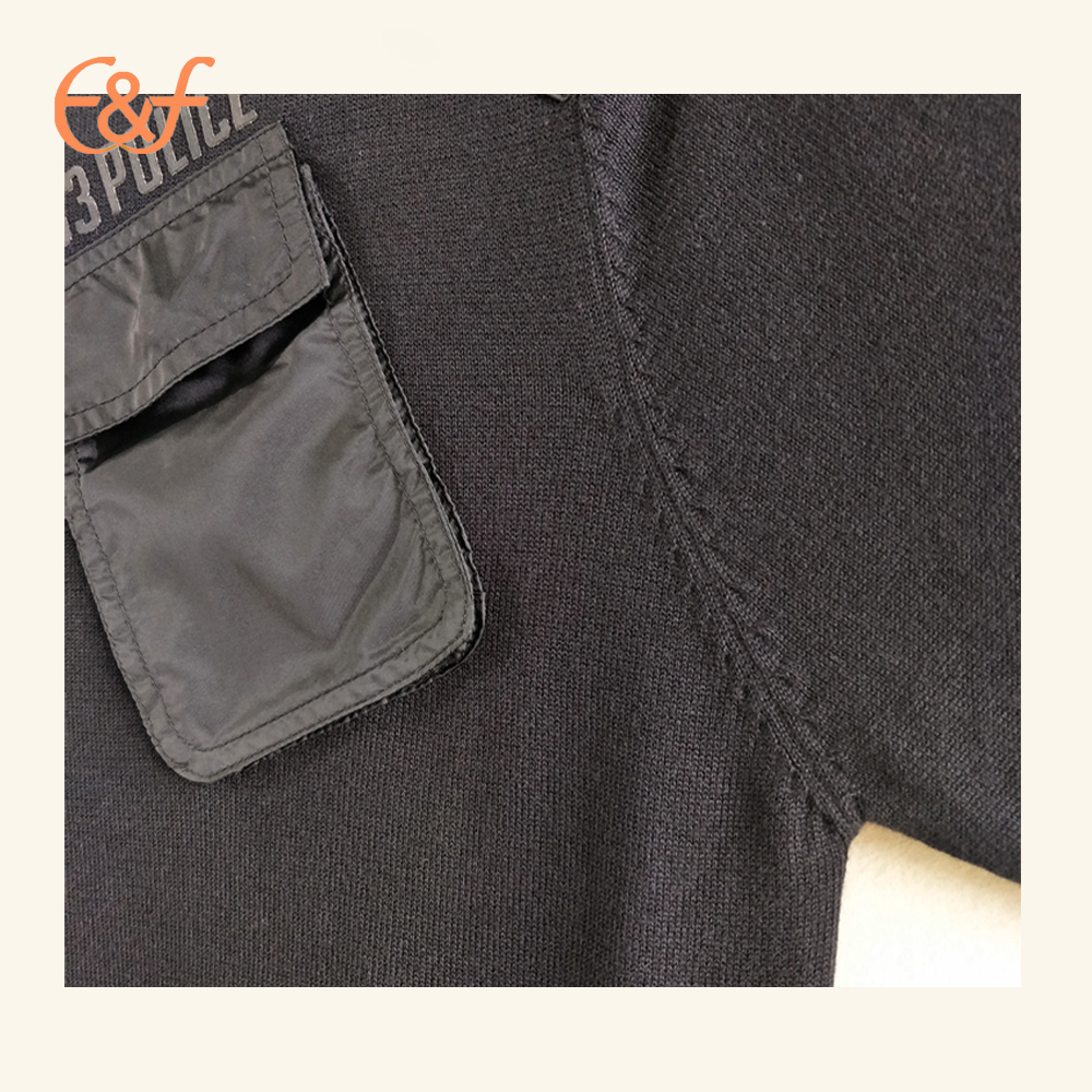 Patch Version Men Black sweater