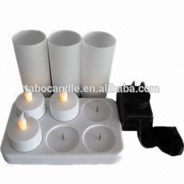 Flickering Amber Rechargeable Battery Candles