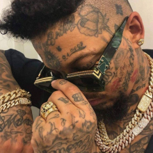 2023 BOOM Millionaire Laser Print Oversized Punk Sun Shades Glasses