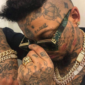 2023 BOOM Millionaire Laser Print Oversized Punk Sun Shades Glasses