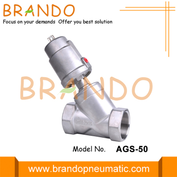 Y Type Angle Seat Piston Valve DN50 Threaded