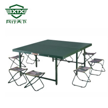 Foldable eight-person dining table