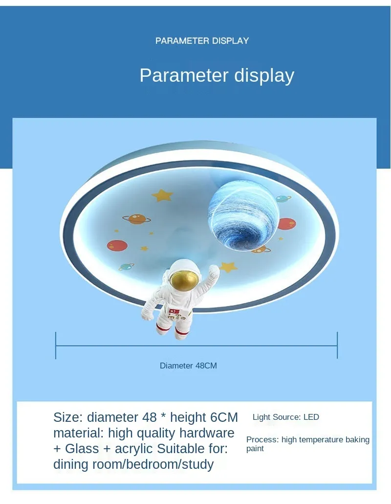 Children′s Room Bedroom LED Ceiling Light Dreamy Astronaut Planet Astronaut